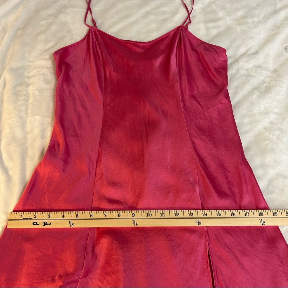 Vintage Victoria's Secret Silk Satin Slip Dress M Coquette Romantic Valentines - Picture 12 of 13